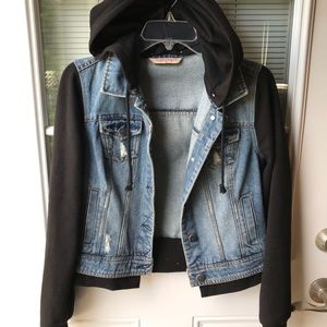 Denim 2fer Hooded Jacket